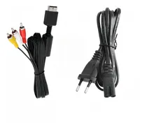 Comprar Cabo Av Audio E Video Rca + Cabo Energia Para Ps1 Ps2 E Ps3