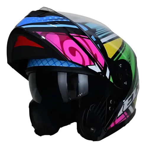 Capacete Helt Escamoteável Hippo Glass Fusion C/óculos Lança