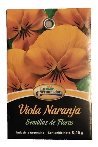 Semillas De Flores Viola Naranja La Germinadora  X Sobre