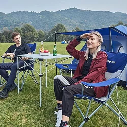 Silla de camping para adultos, silla plegable portátil, silla redonda  acolchada de malla redonda de gran tamaño para picnic al aire libre, pesca