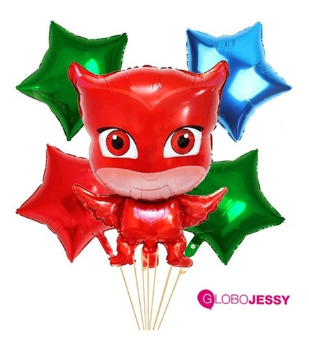 Pakete 5 Globos Aluminio Heroes Pijamas  Buhíta, Gecko