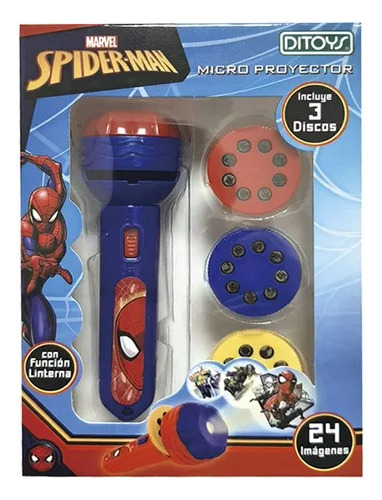 Micro Proyector Infantil De Spiderman C/funcion De Linterna!