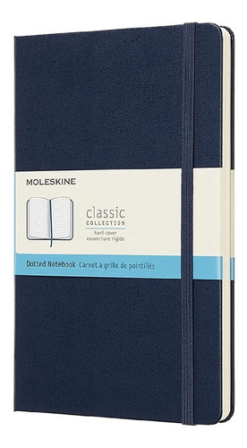 Libreta Moleskine Clásica Grande Azul Zafiro Hoja Punteada