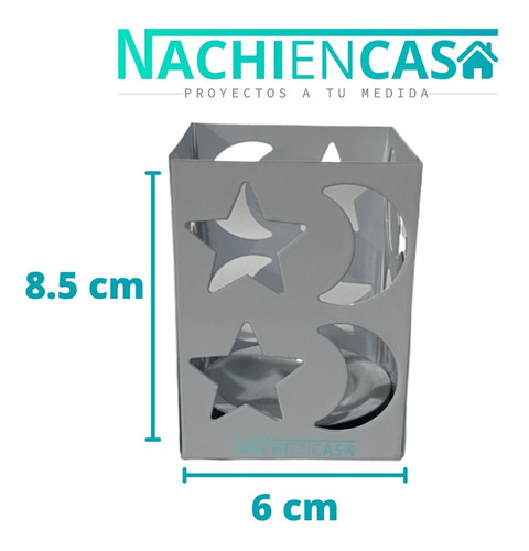 Imagen 3 de 7 de Portavela Metal Deco Souvenir Porta Velas Pintados X12 U