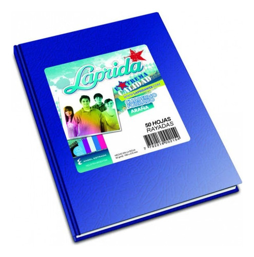 Cuaderno Forrado Laprida X50 Hojas Azul Rayado