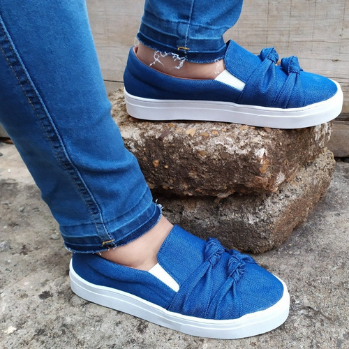 Imagem 2 de 7 de Slip On Tenis Feminino Numeração Especial Confort Sapatenis