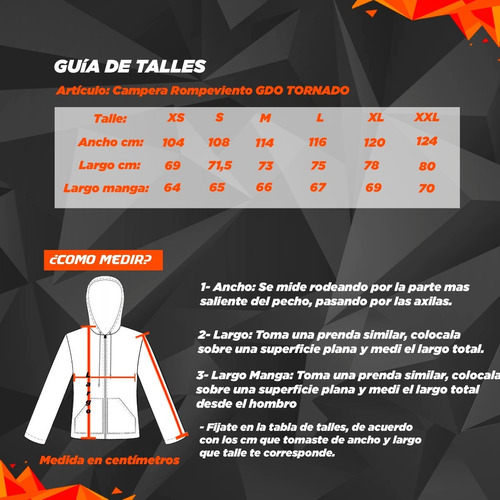Imagen 2 de 2 de Campera Deportiva Rompeviento Gdo Tornado Impermeable Ropa