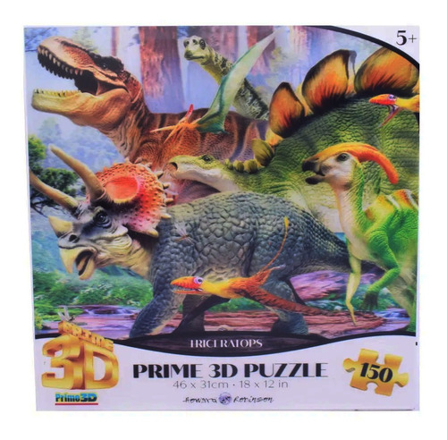 Puzzle Rompecabezas 150 Pzs Prime 3d Dinosaurios Triceratops