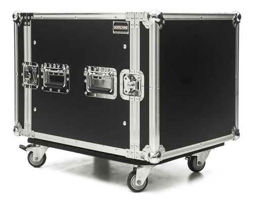 Hard Case Rack 8u Potência E Amplificadores Com Rodas