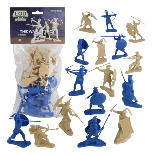 Lod Trojan War Greeks Vs Trojans Soldiers - 16 Figuras De P.