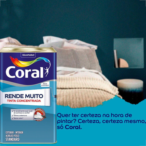 Tinta Latex Coral Rende Muito 16l Cromo Suave