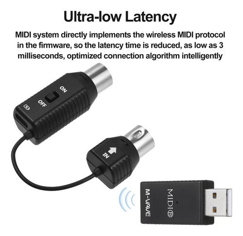 Sistema De Transmisión De Audio Inalámbrico Midi M-vave Ms1