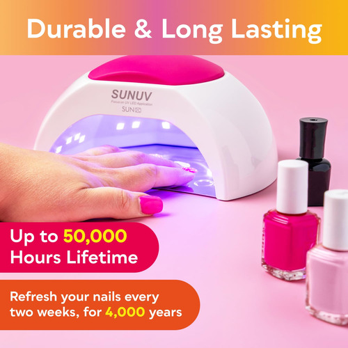 Lámpara De Uñas Uv Sunuv Sun2c De 48 W Con 4 Ajustes De Temp