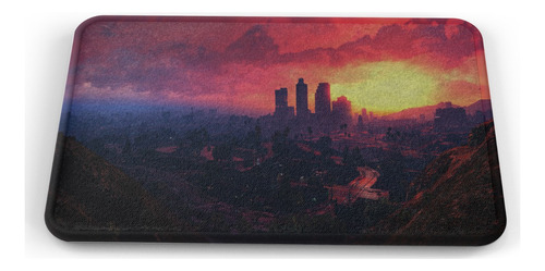 Tapete Gta V  Los Ángeles Atardecer Baño Lavable 50x80cm