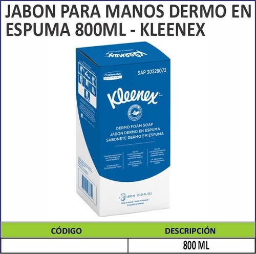 Imagen 2 de 2 de Jabon Espuma Dermo - Kleenex