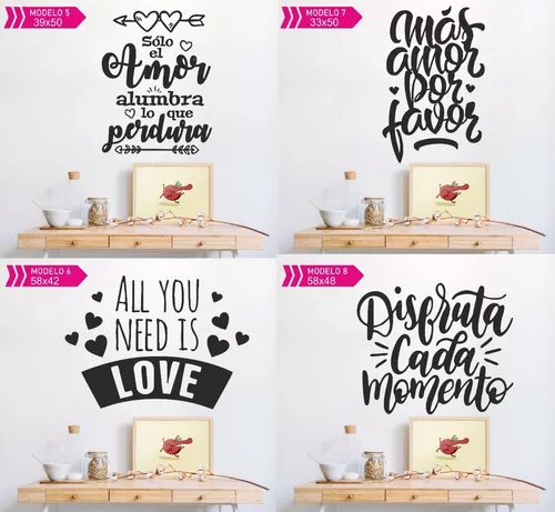 Vinilos Decorativos Para Pared Frases Textos Personalizados