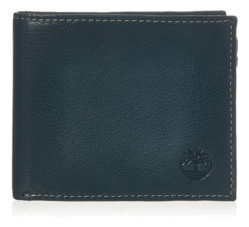 Timberland Cartera De Piel Para Hombre Mod Passcase Color Azul Verdoso Blix