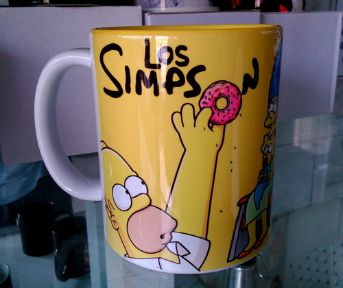 Taza Los Simpsons, Interior Amarillo, Buena Calidad D Imagen