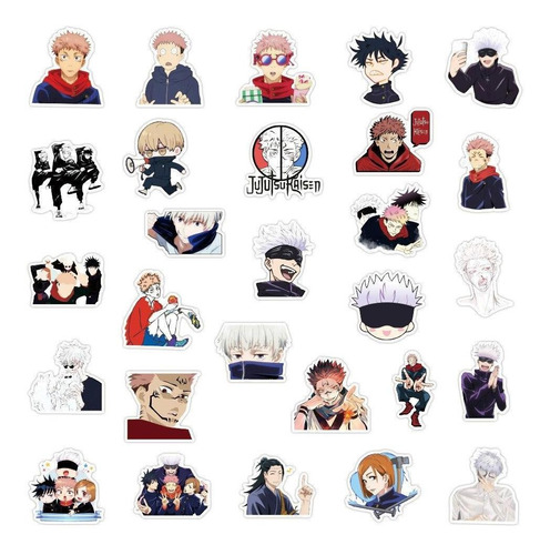 Stickers Jujutsu Kaisen Gojo Sukuna (100 Unidades)
