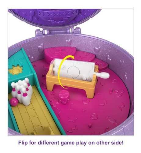 Set Polly Pocket Micro 2 En 1 Pista De Patinaje Con Correa