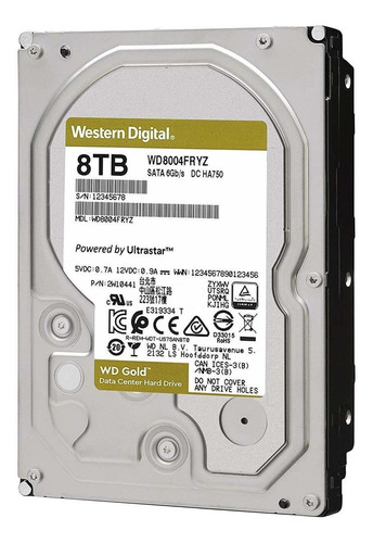 interno Western Digital WD Gold WD8004FRYZ 8TB oro