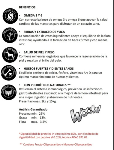 Imagen 5 de 7 de Promoción Croquetas Woow Premium Para Perro De 5 Kg + Plato