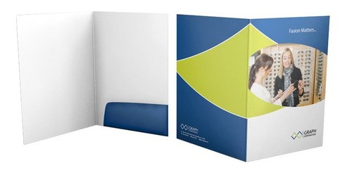 Mil Folders Impresos Semi Mate Color Con 1 Solapa Sin Barniz