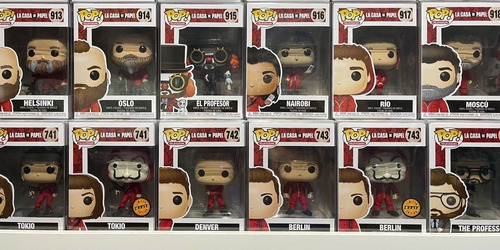 Imagen 3 de 4 de Set 12 Funko Pop Netflix La Casa De Papel Original Completa