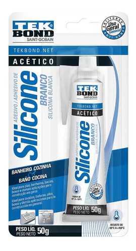 Silicone Acet Branco 50g Tekbond