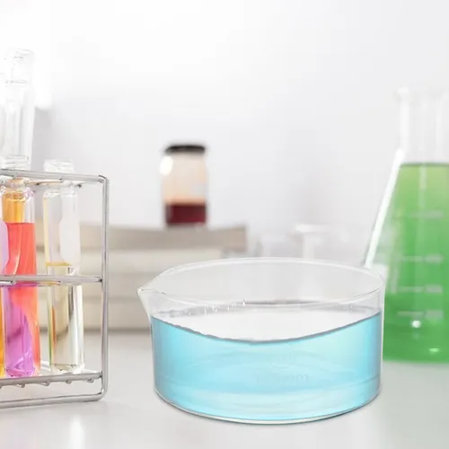 Recipiente De Vidrio De Fondo Plano De Laboratorio Cristaliz