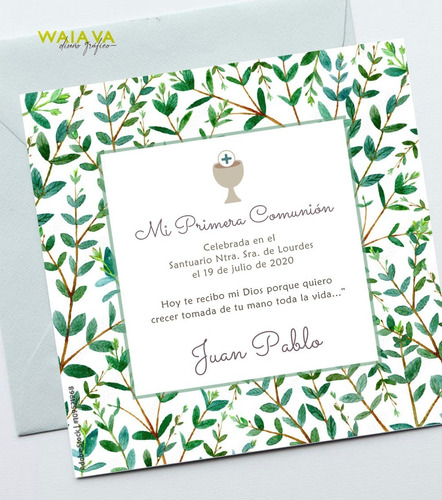 Imagen 5 de 6 de Estampas Tarjetas Comunión Nenes X 2u