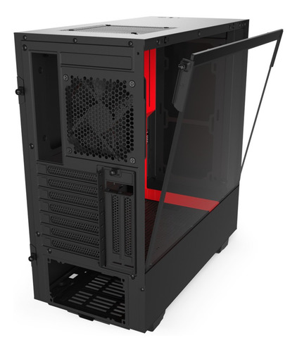 Imagen 3 de 5 de Gabinete Nzxt H510i Compact Negro/rojo Atx