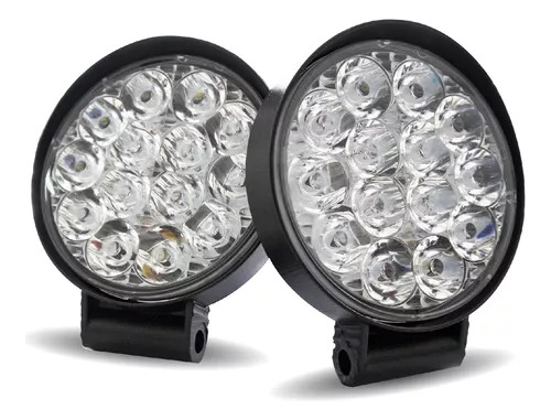 2 Faro Redondo 14 Hiper Led Luz Fijo Estrobo 3 Pulgadas