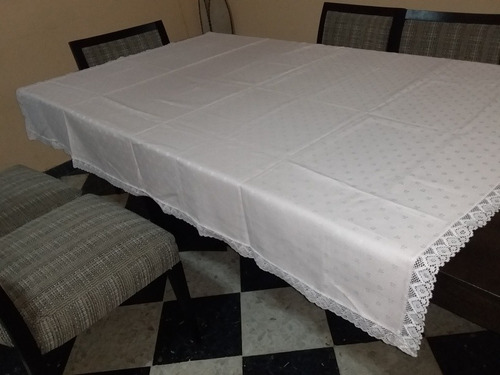 Muy Fino Antiguo Mantel Aleman Trabajado Rosado 1.75 X 1.35m (Usado)
