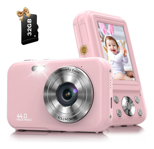 Camara Digital Bofypoo Fhd 1080p 44mp Con Tarjeta De 32 Gb