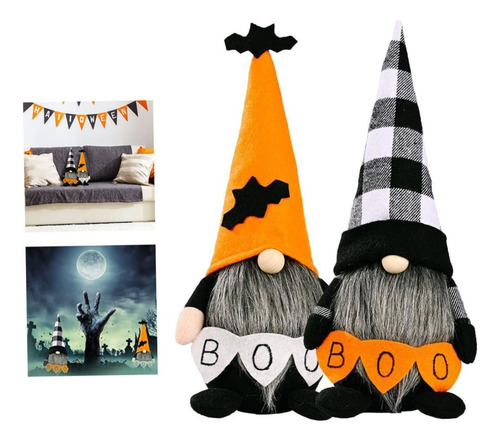 2pcs Peluche De Peluche Decoración Gnomos Halloween Muñeco