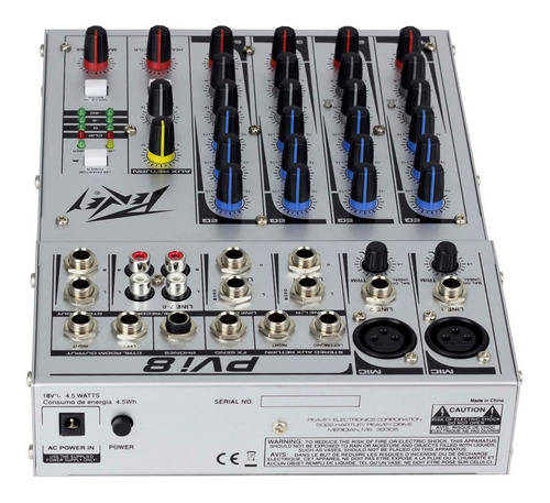 Imagen 3 de 8 de Consola Mixer Peavey Pvi-8 Cuerpo Metál 8 Ch Calidad Estudio