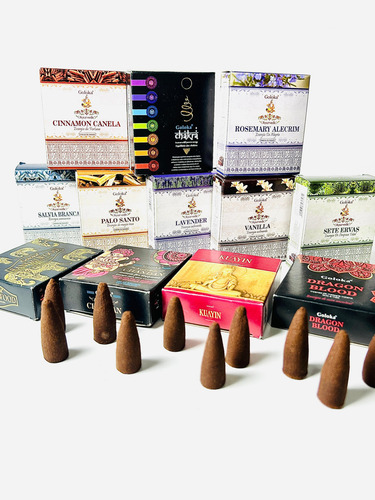 Incenso Cone Cascata Goloka Ayurvedic Com Os Aromas Massala
