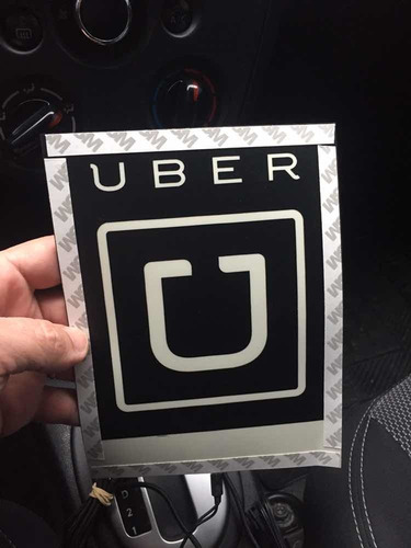 Cartel Uber Led Logo Azul Inverter.