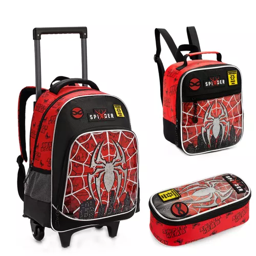 Mochila de Rodinhas P 360 Marvel Homem Aranha Preto - Pedagógica -  Papelaria, Livraria, Artesanato, Festa e Fantasia