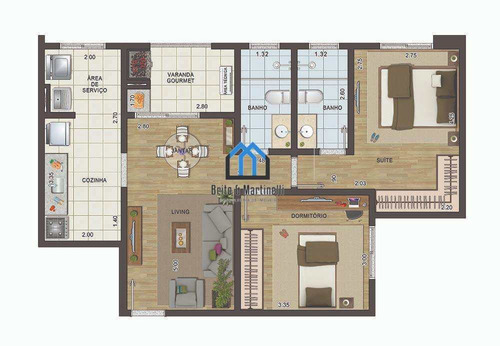 Imagem 3 de 7 de Apartamento Com 2 Dorms, Esplanada Independência, Taubaté - R$ 265 Mil, Cod: 164 - V164