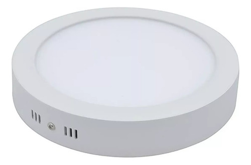 Pack X10 Focos Led Panel Plafon Sobrepuesto Redondo 18w