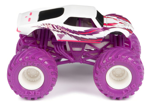 Monster Jam em escala Spin Master Blue Thunder Vs Full Charge 1:64 cor rosa