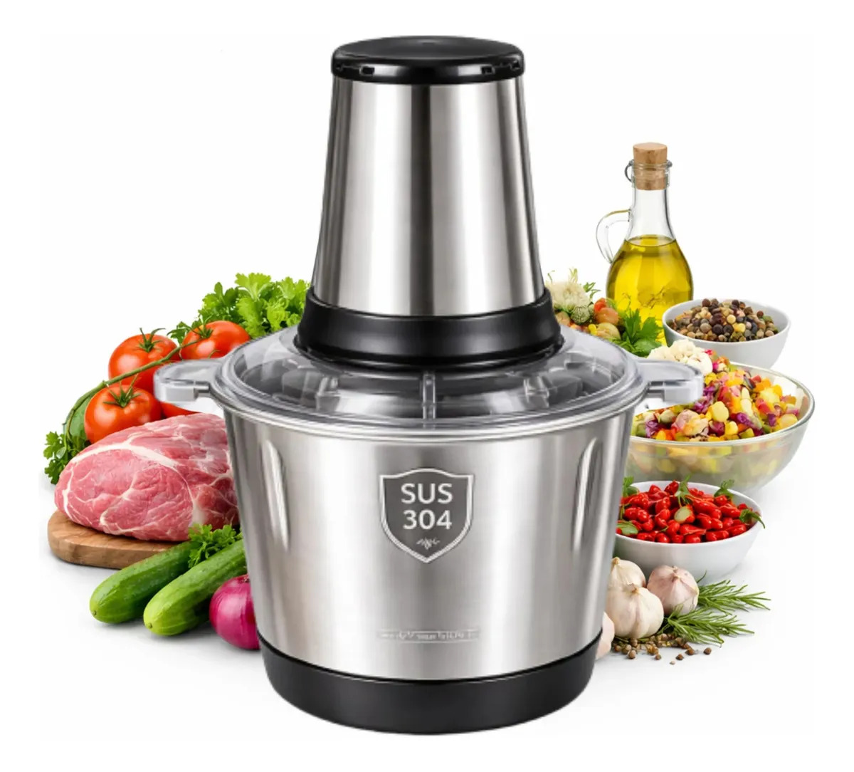 Multiprocessador Triturador Eletrico 2l Inox 4 Laminas 110v