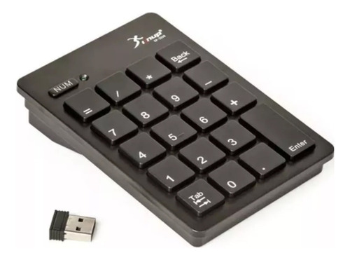 Mini Teclado Numérico Sem Fio Usb Com 20 Teclas Separadas