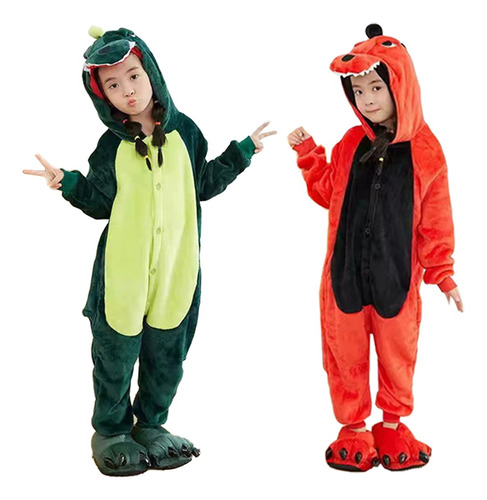 Pijamas Dinosaurio Pijama Completa Mameluco Disfraz Niños