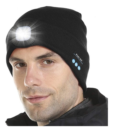 Gorro Bluetooth Con Luz Unisex Con Auriculares Talla Única