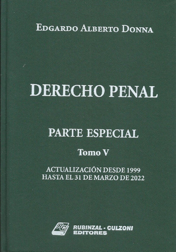 Derecho Penal Parte Especial  T 5 Donna Enc