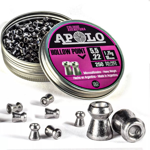 Balines Apolo Hollow Point - 18gr - Cal 5,5mm X 250u