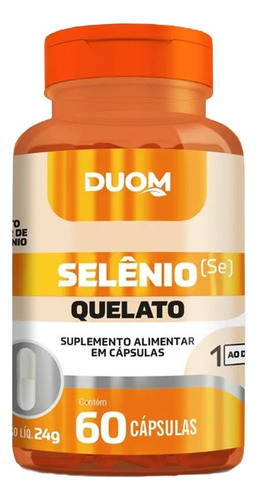 Selênio Quelato - 60 Cápsulas 400mg - Duom Suplementos